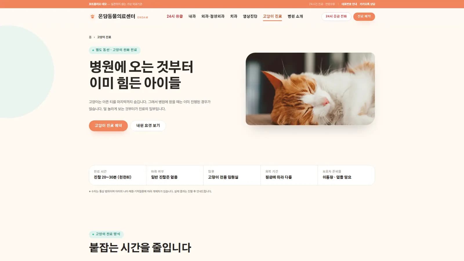 진료비 안내 — 금액 없이 게시 의무를 지키는 표