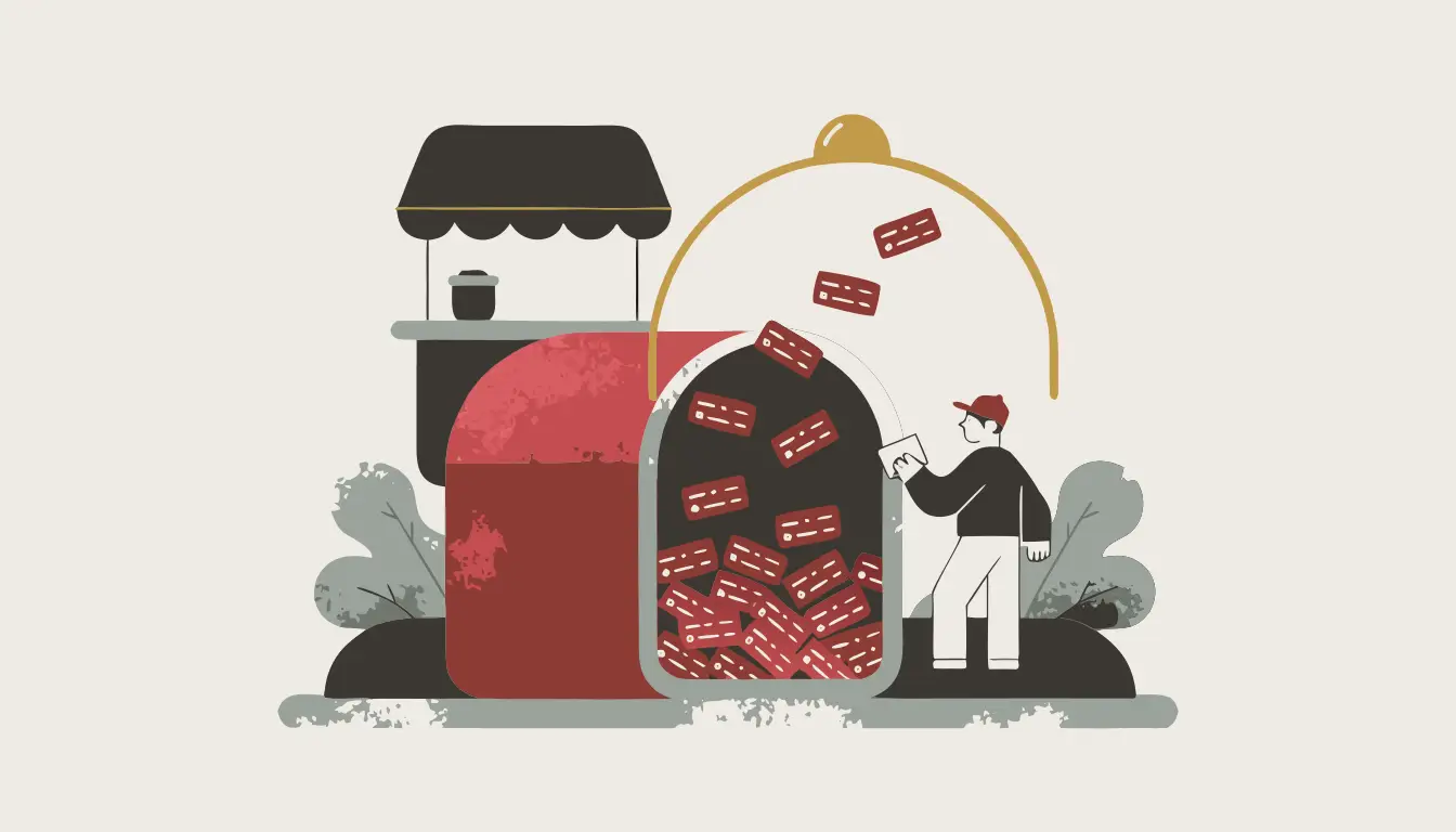 작은 가게가 문의 폼으로 이름·연락처를 받고 보호 덮개가 덮이는 그림 — 문의 폼 하나로도 개인정보처리자가 된다